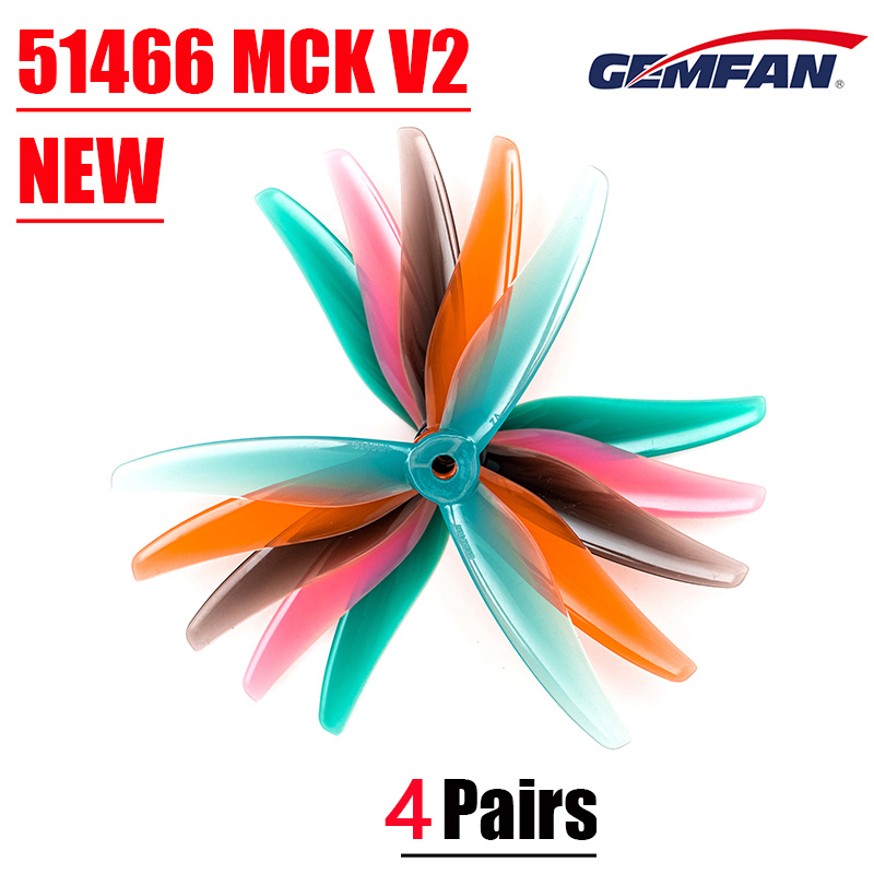 Drone Battery Strap - 4 paires d'hélices de course GEMFAN